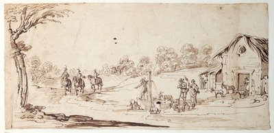 Escena rural de Johann Wilhelm Baur