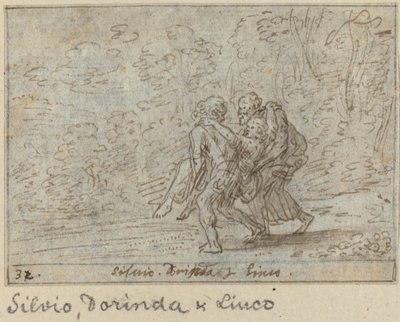 Silvio, Dorinda y Linco de Johann Wilhelm Baur