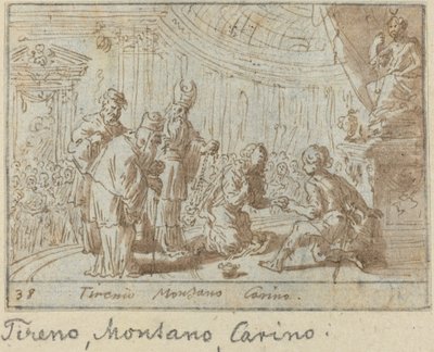 Tirenio, Montano y Carino de Johann Wilhelm Baur