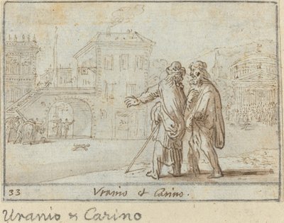 Uranio y Carino, 1640 de Johann Wilhelm Baur