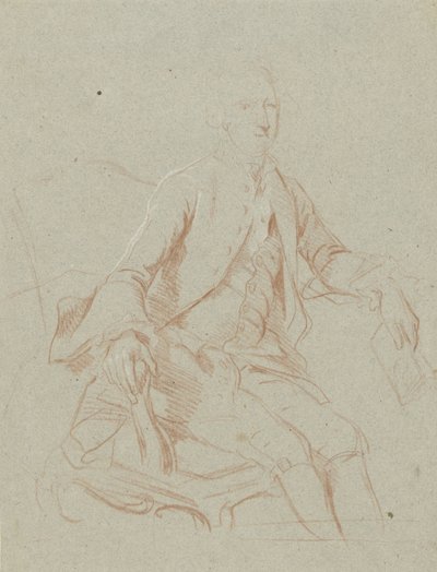 Caballero sentado con un libro de Johann Wilhelm Böttner