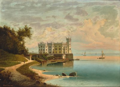 Castillo de Miramare en Trieste, 1868 de Johann Wilhelm Jankowski