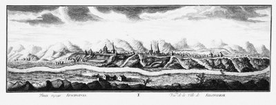 Vista de Krasnoyarsk, ca 1735 de Johann Wilhelm Lürsenius
