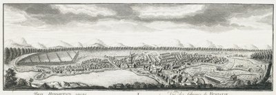 Vista de las fábricas de Nevyansk, ca 1735 de Johann Wilhelm Lürsenius