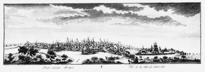 Vista de Yakutsk, ca 1735 de Johann Wilhelm Lürsenius