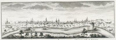 Vista de Yeniseysk, ca 1735 de Johann Wilhelm Lürsenius