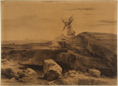 El rescate de Agar (Génesis 21, 17) de Johann Wilhelm Schirmer