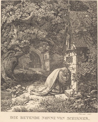 La monja orante de Johann Wilhelm Schirmer