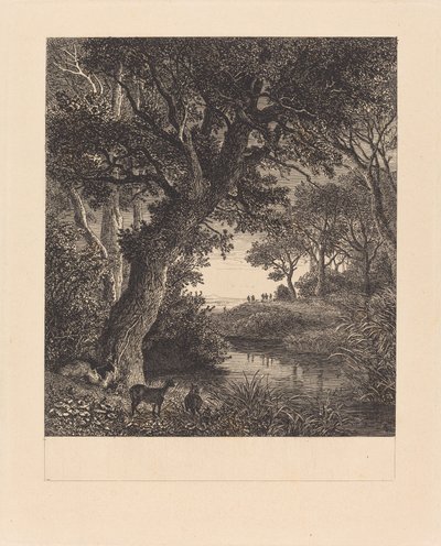 Cazadores Saliendo de un Bosque de Johann Wilhelm Schirmer