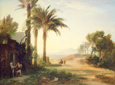La partida del hombre a Jericó (mañana) de Johann Wilhelm Schirmer
