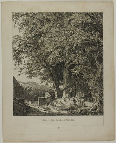 Bajo la sombra de un tilo de Johann Wilhelm Schirmer