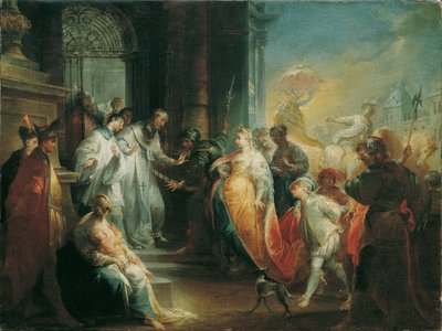 El rechazo de la emperatriz Eudoxia por San Juan Crisóstomo de Johann Wolfgang Baumgartner
