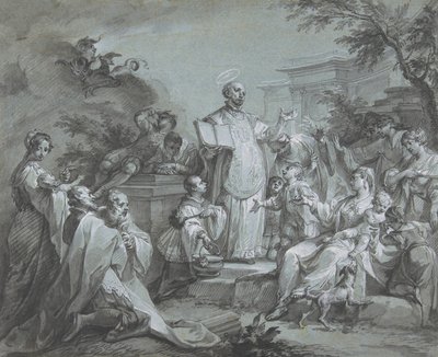 San Ignacio de Loyola Predicando, antes de 1761 de Johann Wolfgang Baumgartner
