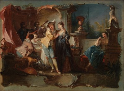 El hijo pródigo viviendo con rameras, c.1750 de Johann Wolfgang Baumgartner