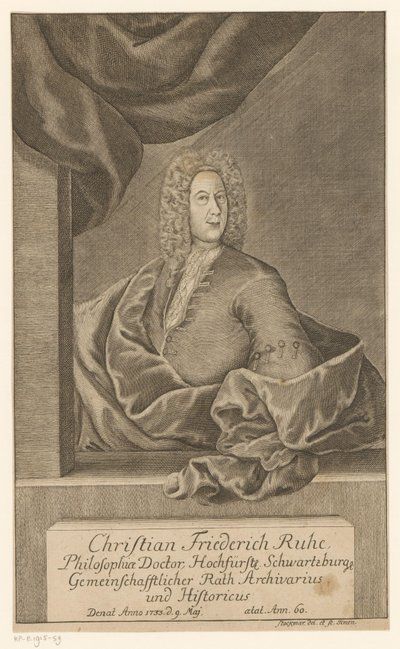 Retrato de Christian Friedrich Ruhe de Johann Wolfgang Heinrich Stockmar