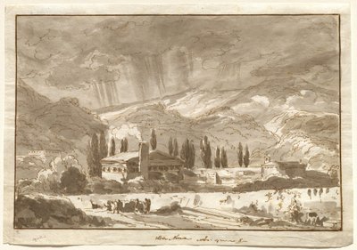 Tormenta sobre las montañas cerca de Nocera de Johann Wolfgang von Goethe
