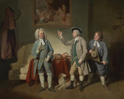 Edward Shuter, John Beard y John Dunstall en Love in a Village de Isaac Bickerstaffe de Johan Joseph Zoffany