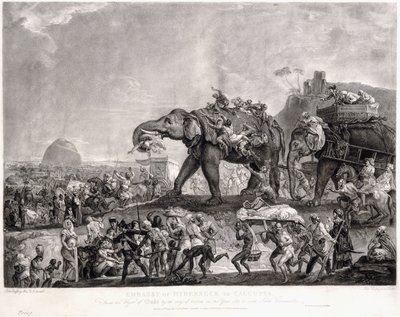 Embajada de Hyderbeck a Calcuta, del visir de Oude, por vía de Patna, en el año 1788, para encontrarse con Lord Cornwallis, c. 1800 de Johan Joseph Zoffany