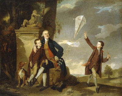Retrato de grupo de George Fitzgerald con sus hijos George y Charles de Johan Joseph Zoffany