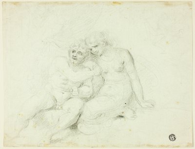 Hombre sentado cerca de una mujer de Johann Zoffany