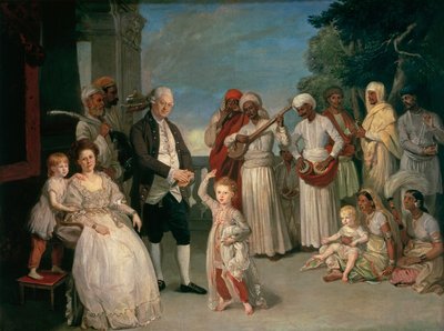 Sir Elijah y Lady Impey y sus tres hijos de Johan Joseph Zoffany