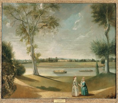 Las señoritas Garrick junto al Támesis en Hampton de Johan Joseph Zoffany