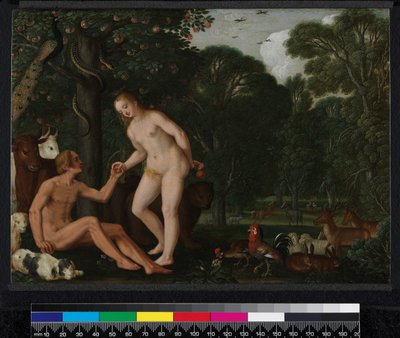 Adán y Eva en el Paraíso, 1629 de Johann or Hans Konig