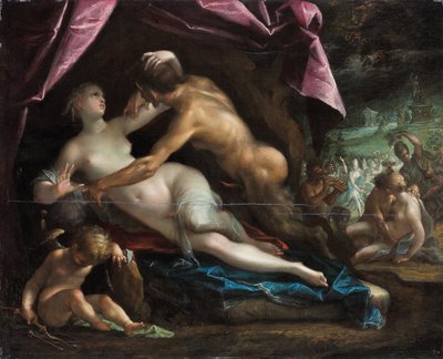 Pan y Selene de Johann or Hans von Aachen