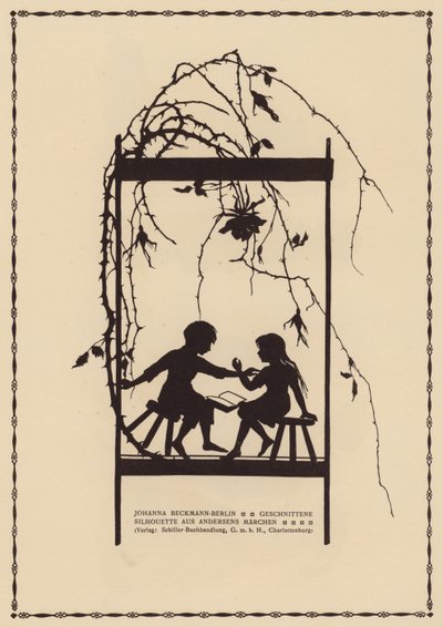 Silueta de un cuento de Hans Christian Andersen (litografía) de Johanna Beckmann