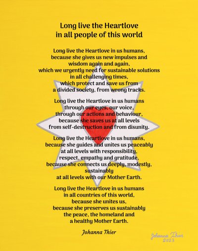 Viva el Heartlove en todas las personas de este mundo - Versión 1 de Johanna Thier
