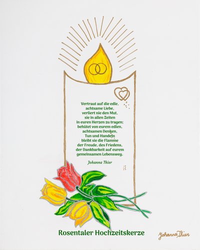 Vela de boda Rosental de Johanna Thier