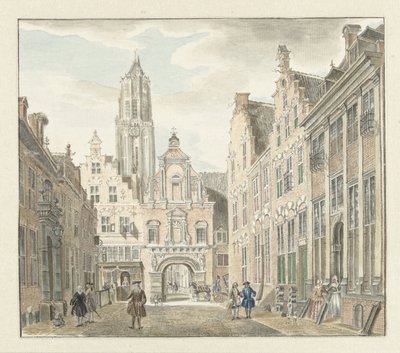 La calle Nieuwstraat de Utrecht con vistas a la torre Dom de Johanna de Bruyn