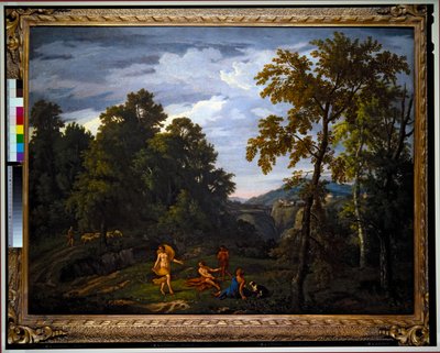 Paisaje con figuras clásicas (pintura) de Johannes (1646 c.1726) Glauber