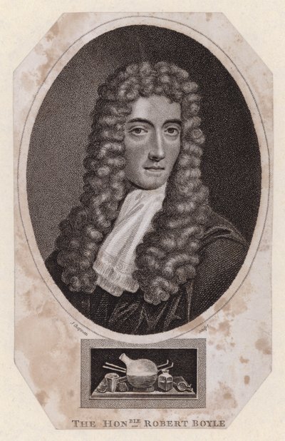 Robert Boyle, filósofo natural y químico anglo-irlandés (grabado) de Johannes (after) Kerseboom