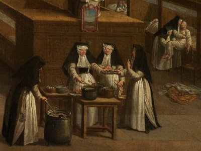 Detalle de los pabellones del hospital Saint John