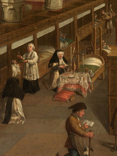 Detalle de los pabellones del hospital Saint John
