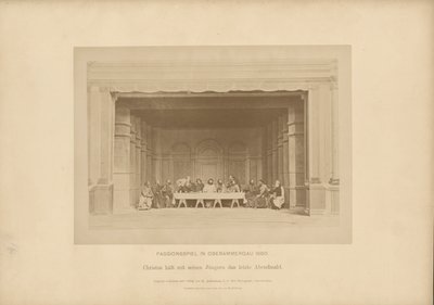 Pasión de Ober-Ammergau - Cristo celebra la última cena con sus discípulos de Johannes Bernhard