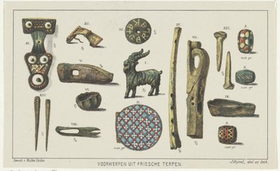 Objetos de montículos frisones Objetos de montículos de Frisia (título de la serie sobre el objeto) de Johannes Bijtel