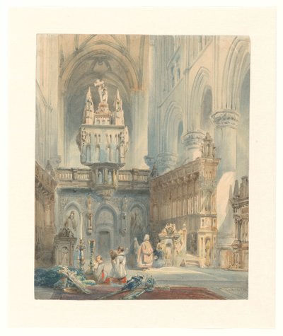 Interior de la iglesia de Johannes Bosboom (signed by artist)