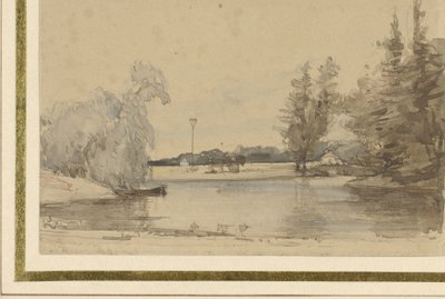Vista a través del estanque de la Casa de Leede (?) de Johannes Bosboom