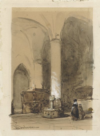 Interior de la iglesia Grote o Andreaskerk de Hattem de Johannes Bosboom