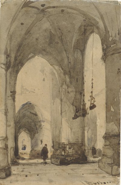 Interior de la iglesia de San Bavón en Haarlem de Johannes Bosboom