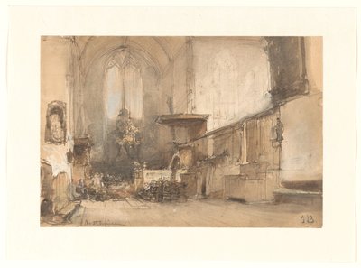 Interior de la iglesia de Oosthuizen de Johannes Bosboom