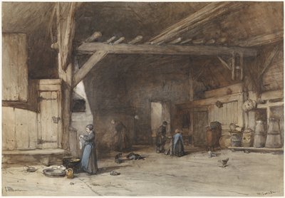 Interior de una sección agrícola cerca de Hilversum de Johannes Bosboom