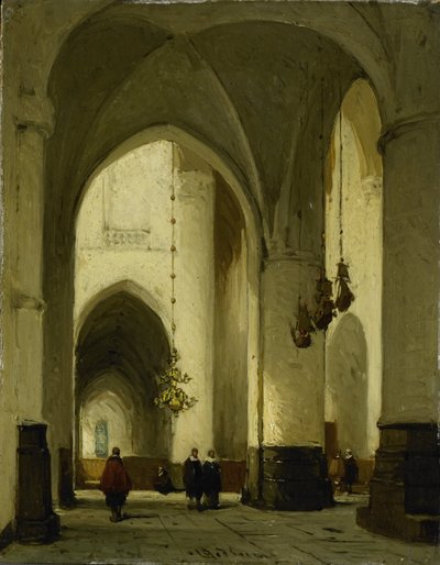 Interior de la iglesia de San Bavón en Haarlem de Johannes Bosboom