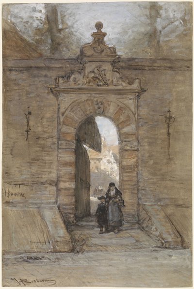 Puerta de San Jorge en el edificio Doelen de Hoorn de Johannes Bosboom