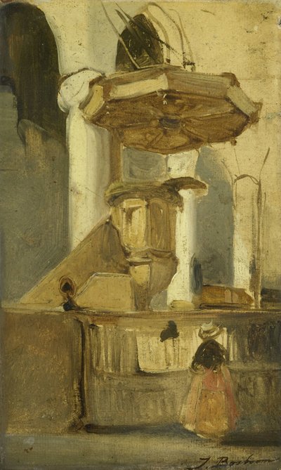 El púlpito de la iglesia de Hoorn de Johannes Bosboom
