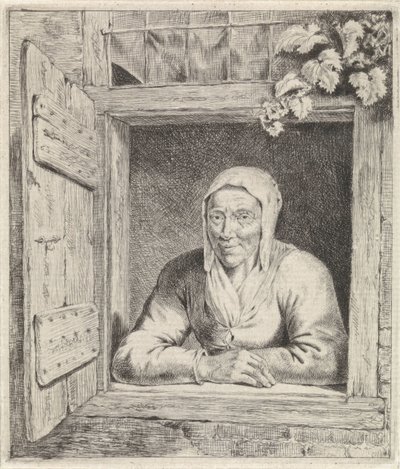 mujer en ventana de Johannes Christiaan Janson