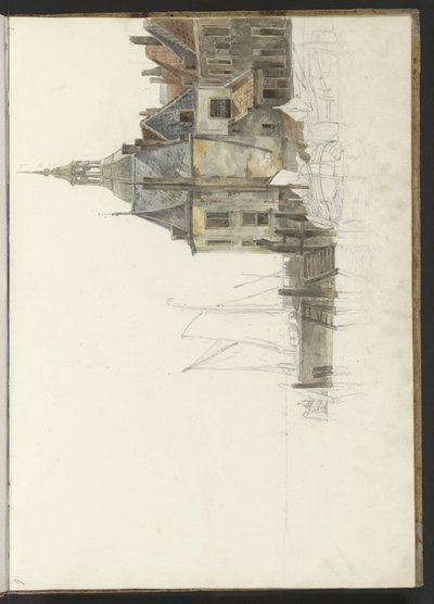 Muelle en Groothoofdspoort en Dordrecht de Johannes Christiaan Schotel