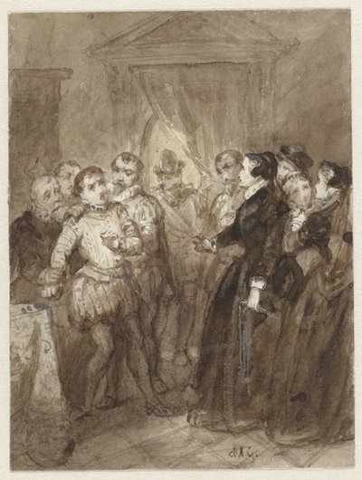 Escena de la Guerra de los Ochenta Años de Johannes Christiaan d